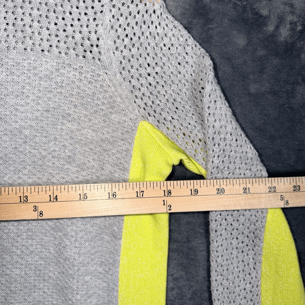 Peace of Cloth Womens Colorblock Sweater XS Gray Pink Neon Long Sleeve Cotton - Picture 5 of 7